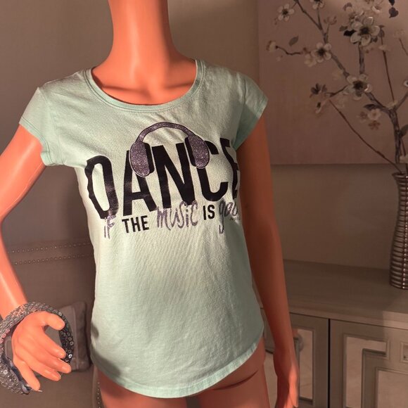 💃 Justice Dance Graphic Tee + Sequin Headband Set – Girls Medium 💃 - Picture 1 of 4